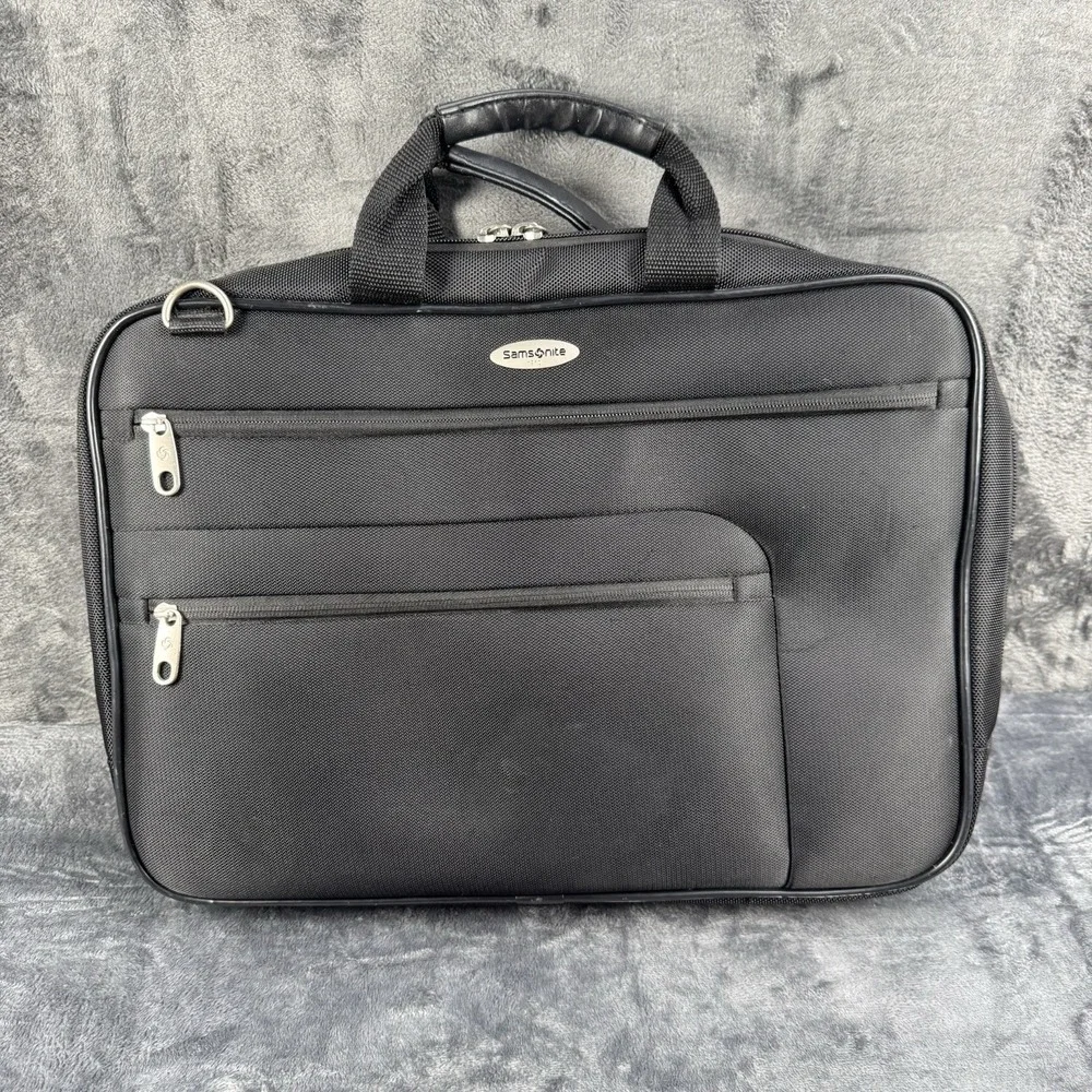 Samsonite Laptop Case Black Soft Shoulder Bag Briefcase 936955 16 in